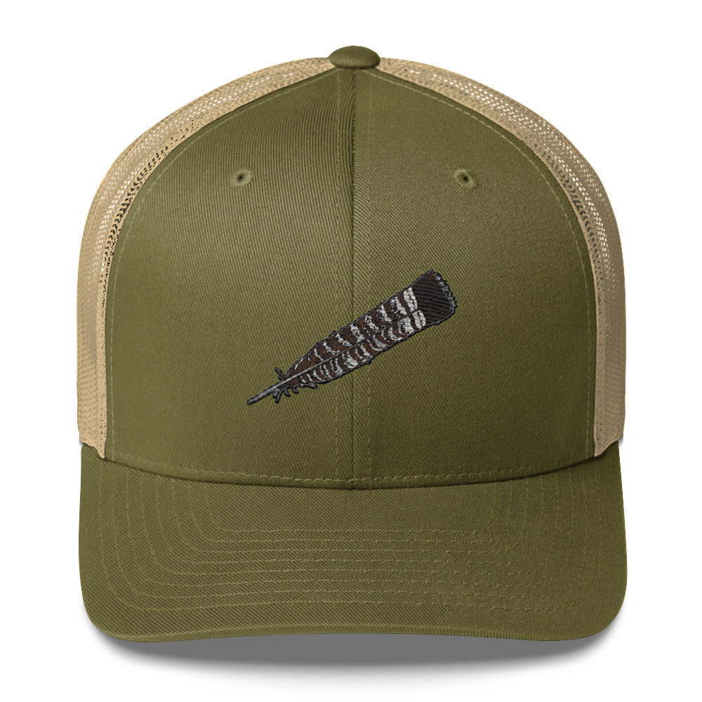 Grouse Feather Trucker Cap